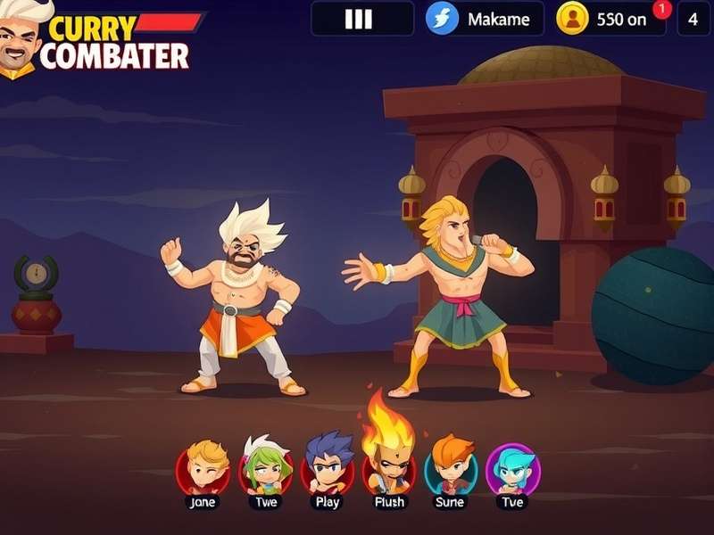 Curry Combater character selection screen